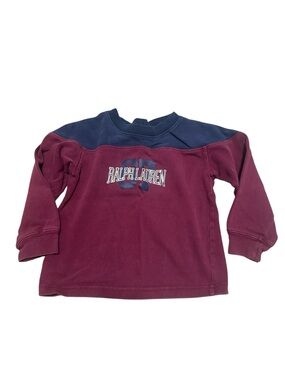 Vintage Y2K Ralph Lauren Color-Block Toddler LS Crew Neck Shirt 2t